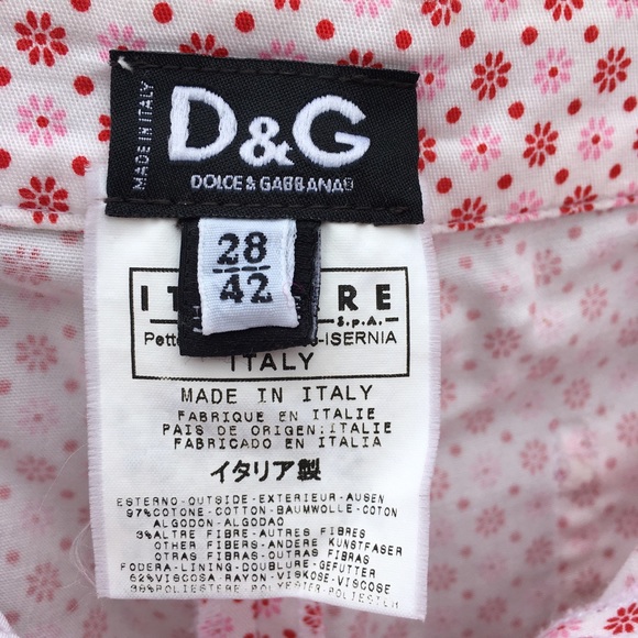 D&G Dolce & Gabbana Y2K Vintage Flower Print Capri Pant 28 - Picture 4 of 8